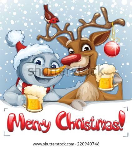 stock-vector-merry-christmas-card-with-snowman-and-reindeer-drinking-beer-220940746.jpg