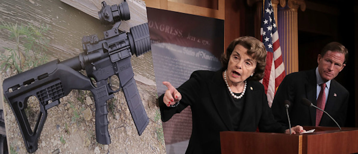 Sen.-Dianne-Feinstein-D-CA-C-and-Sen.-Richard-Blumenthal-D-CT-points-to-a-photograph-of-a-rifle-with-a-bump-stock-during-a-news-conference-to-announce-proposed-gun-control-legislation-at-the-U.S.-Capitol-October-4-2017-in-Washington-DC.-e1507153655790.jpg