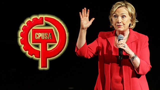 hillary-red-pant-suit-with-CPUSA-logo.jpg