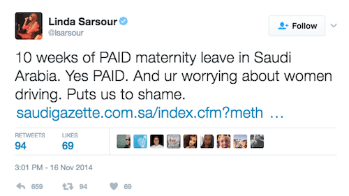 Linda-Sarsour-Tweet-Saudi-Maternity-Leave-2016.png