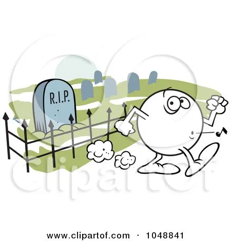 1048841-Royalty-Free-RF-Clip-Art-Illustration-Of-A-Moodie-Character-Whistling-Past-A-Graveyard.webp