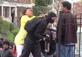 Baltimore mother filmed hitting her son after catching him in riot ...