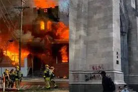 Historic churches in NY, DC vandalized, set on fire by rioters