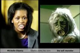 Michelle Obama Totally Looks Like the salt monster ...