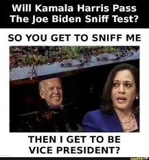 Will Kamala Harris Pass The Joe Biden Sniff Test? THEN GET TO BE VICE  PRESIDENT? - iFunny :)