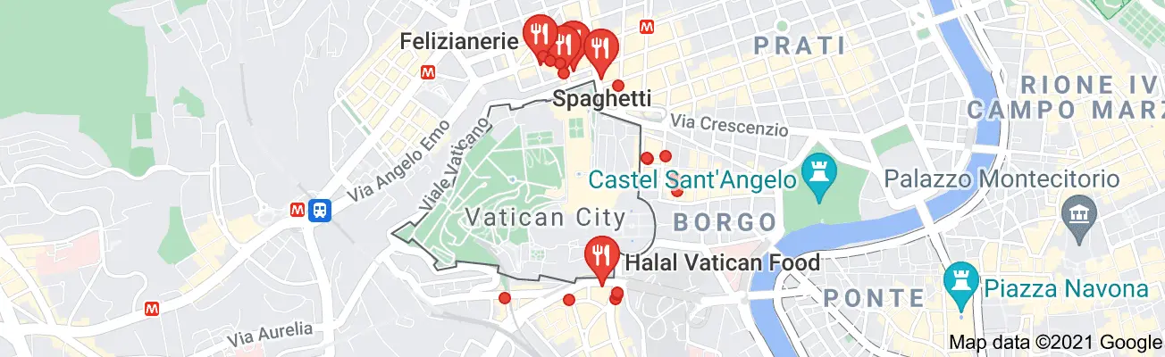 Map of Where should I eat at the Vatican?