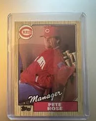 Topps #393 Pete Rose Cincinnati Reds Baseball Card. 