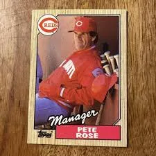 Topps Pete Rose Cincinnati Reds Baseball Card. 