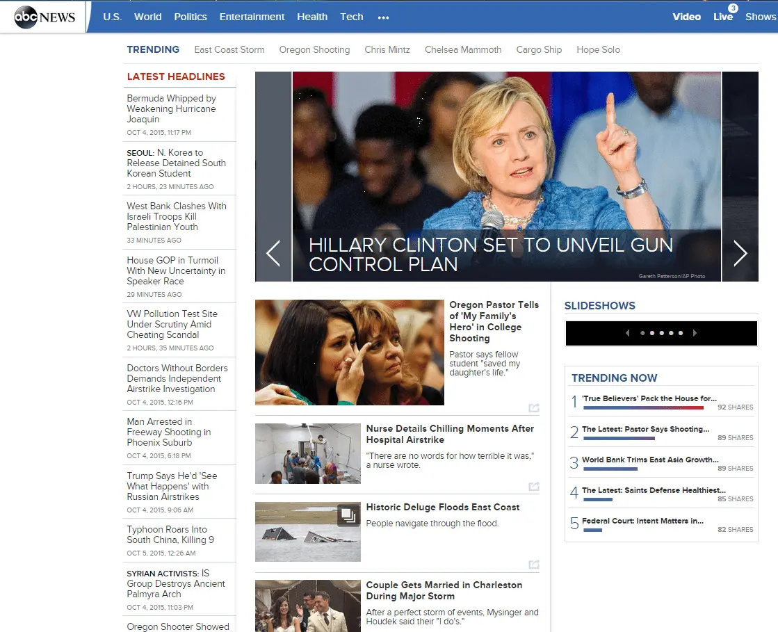2015-10-005 ABC front-page over Clinton and guns.webp