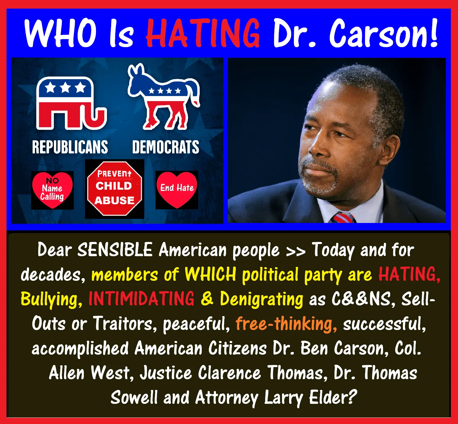 _SENSIBLE Citizens Ben Carson, Republican, Democrat.webp
