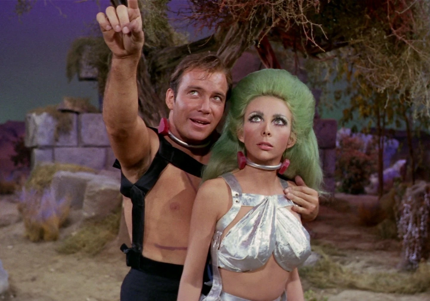Captain Kirk and lovely alien girl.webp