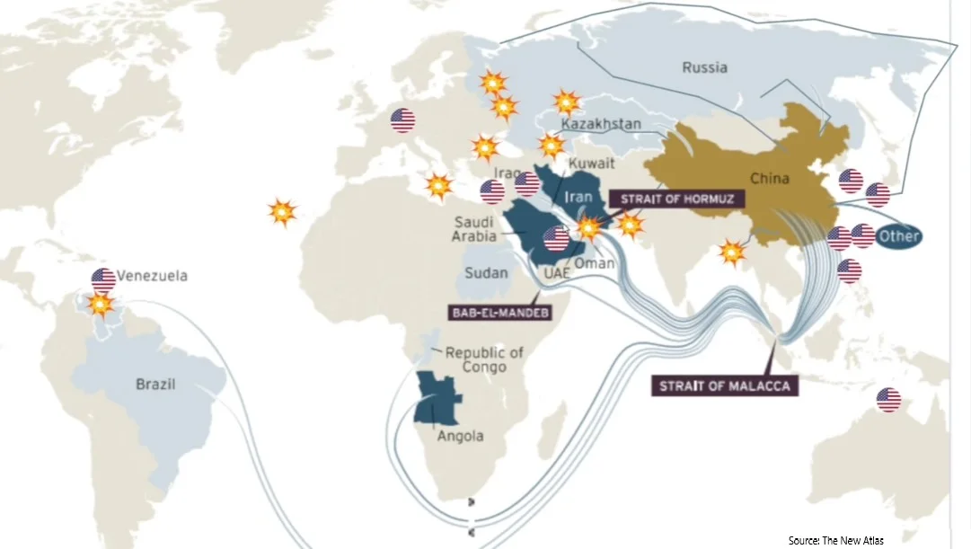 China's crude oil routes being shut down by USA.webp