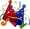 clip_art_illustratio_of_party_hats_and_party_favors_for_new_years_0515-0812-2214-4718_SMU.webp