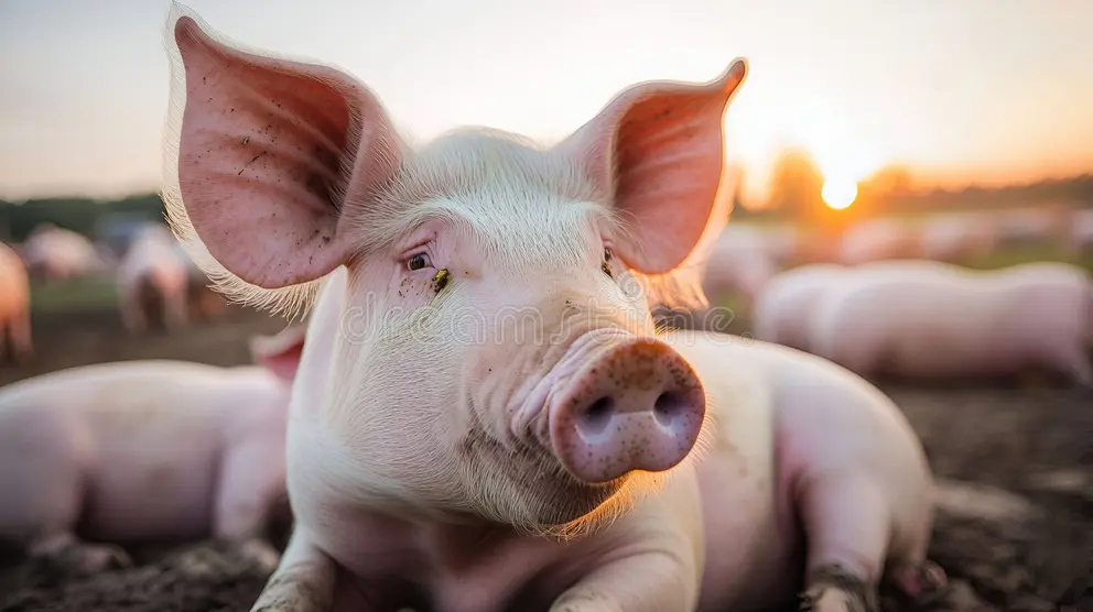 close-up-domestic-pig-field-sunset-background-shot-lying-appears-healthy-well-fed-enjoying-se...webp
