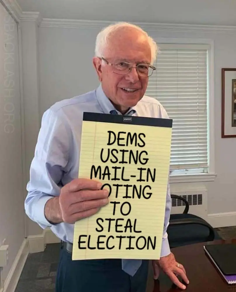 communist-bernie-sanders-sign-dems-using-mail-in-voting-voter-fraud-steal-2020-election.webp
