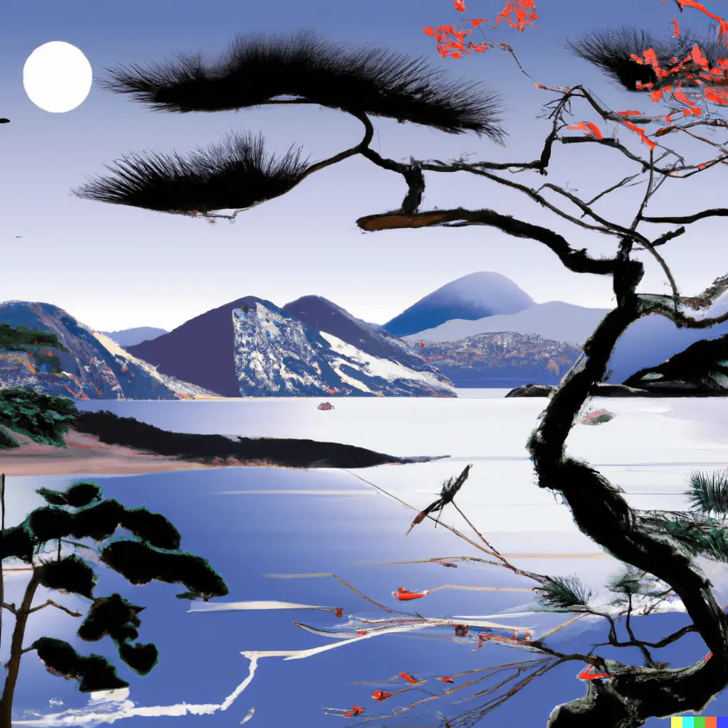 DALL·E 2023-03-21 20.26.29 - Create a Japanese landscape painting in the style of ukiyoe.webp