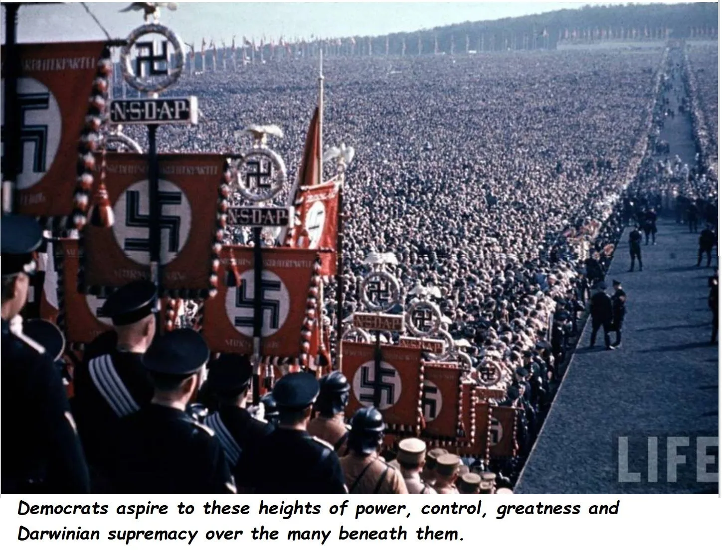 Democrat aspirations of power, greatness, Darwinian superiority.webp
