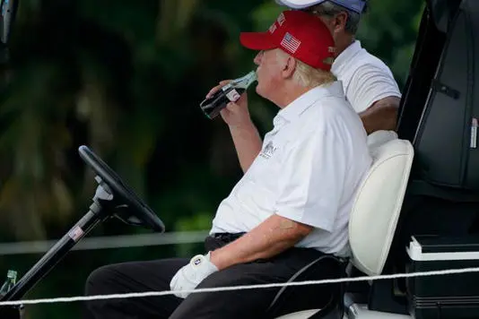 Donald Trump reportedly drank up to 12 Diet Cokes a day during his first term. via Associated...webp