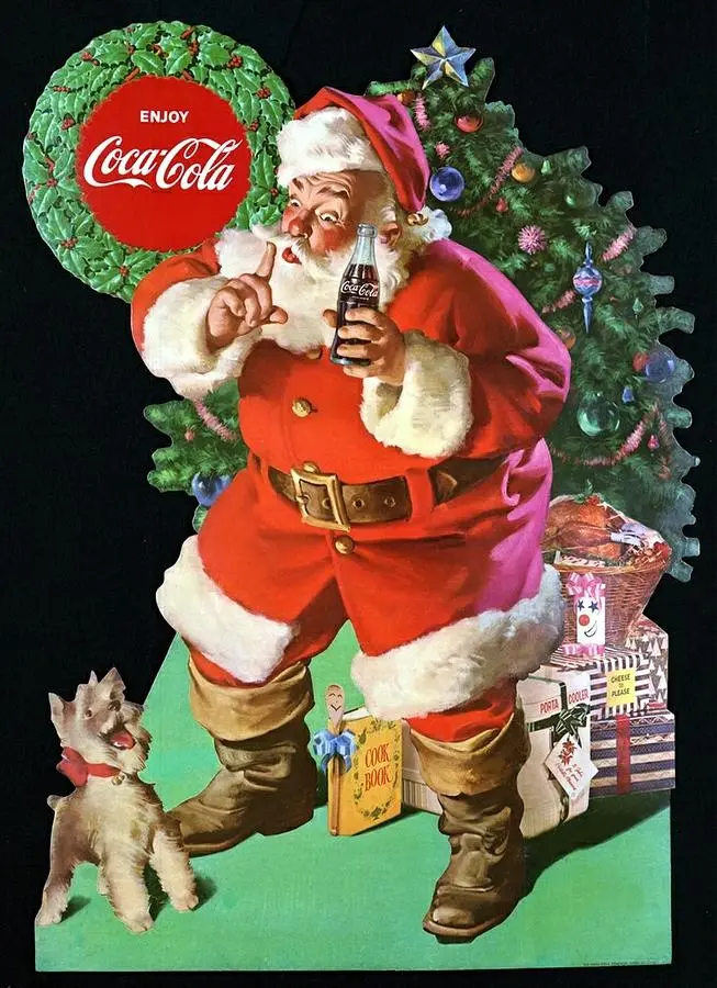 enjoy-coca-cola-santa-claus-holding-coke-bottle-sshing-dog-by-christmas-tree-antique-advertis...webp