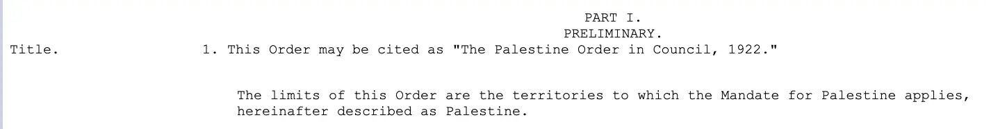 Excerpt from the Palestine Order in Coucil..webp