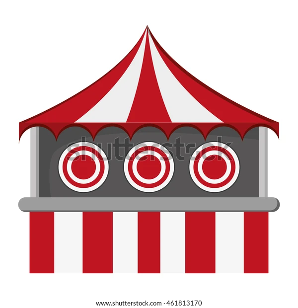 flat-design-bullseye-tent-carnival-600w-461813170.webp