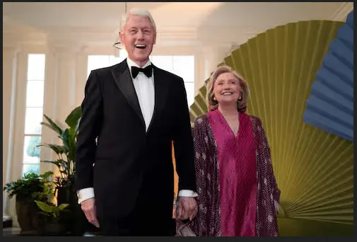 Former president Bill Clinton and former secretary of state Hillary Rodham Clinton State Dinn...webp
