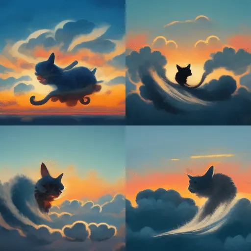 Frigidweirdo_skopye_cat_surfing_the_clouds_at_sunset_aac2d0ab-0aad-4a09-b33c-3eee84b69d8c.webp