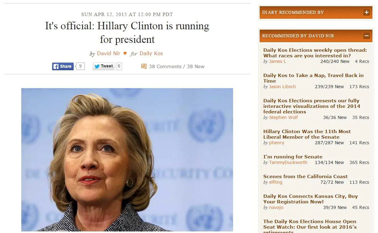 Hillary Clinton announcement KOS.webp