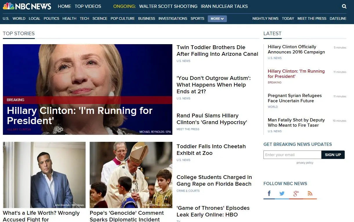 Hillary Clinton announcement NBC.webp