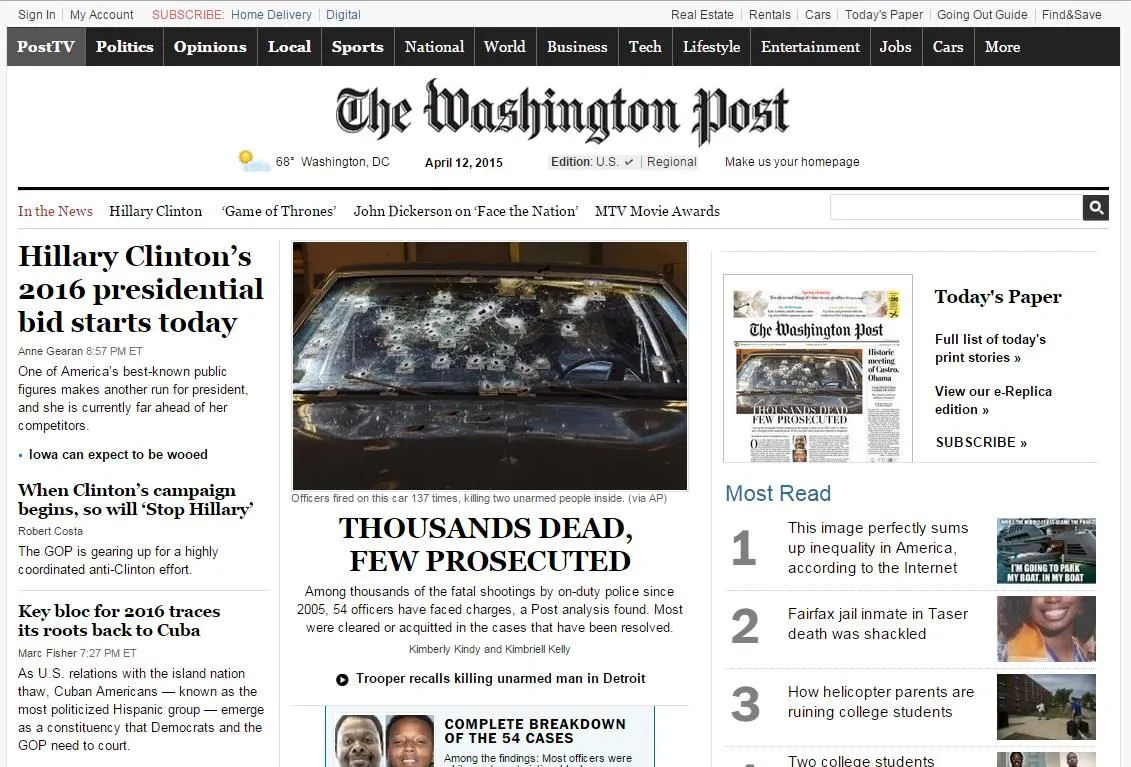 Hillary Clinton announcement WAPO.webp