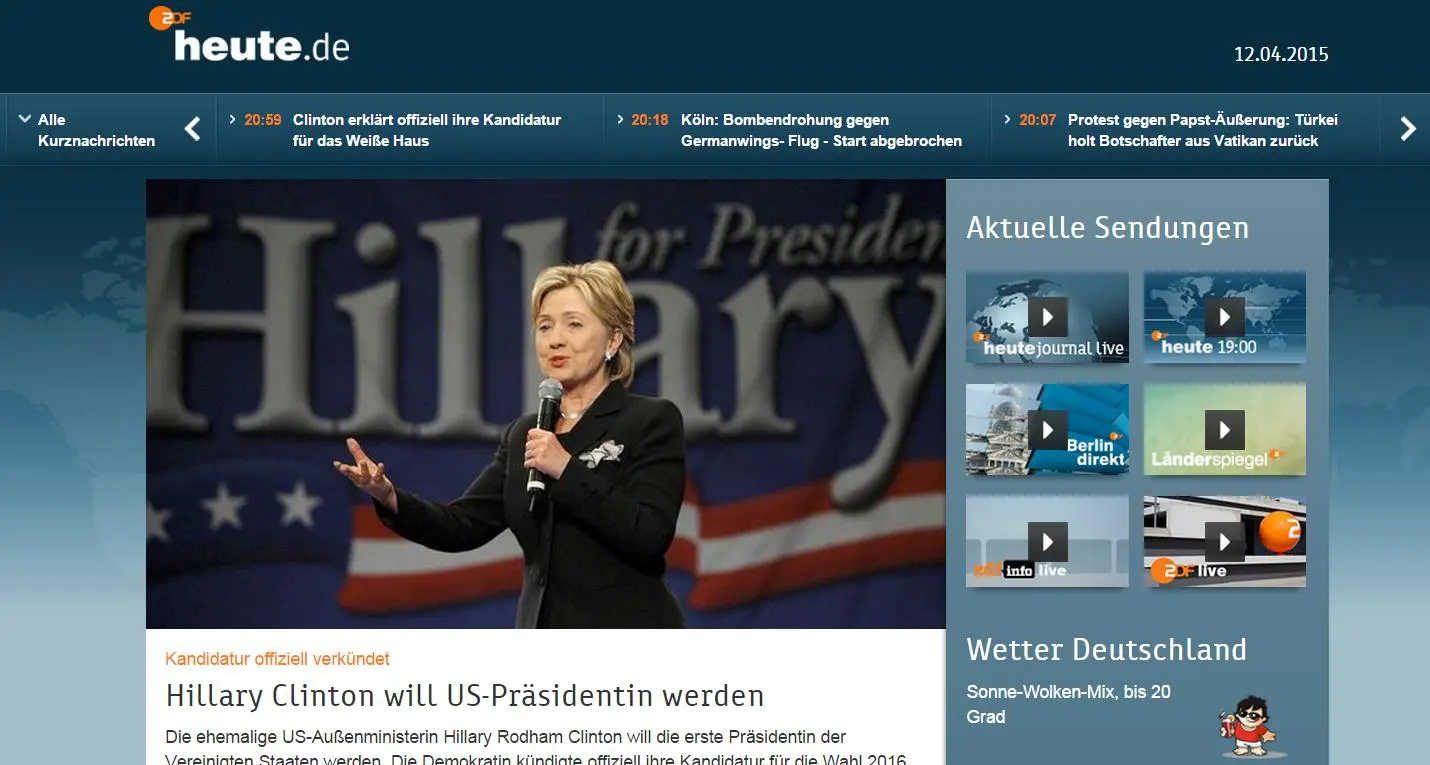 Hillary Clinton ZDF Heute.webp