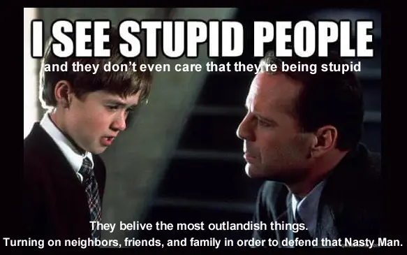 I see stupid people who don't care turn on others.webp