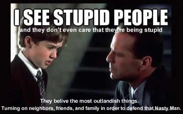I see stupid people who don't care turn on others.webp