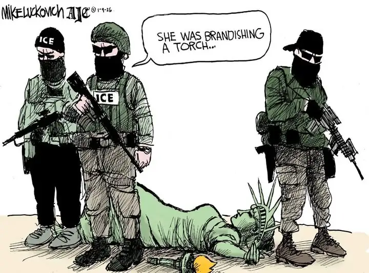 ICE over body of Lady Liberty 'she was brandishing a torch'.webp