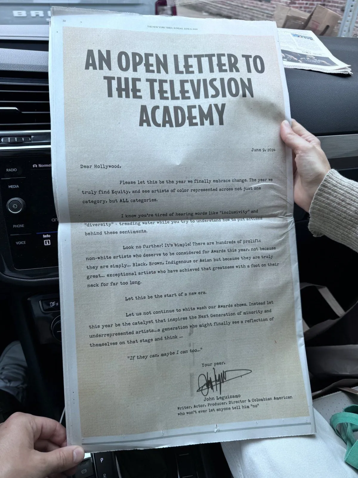 John Leguizamo NYT ad 1.webp