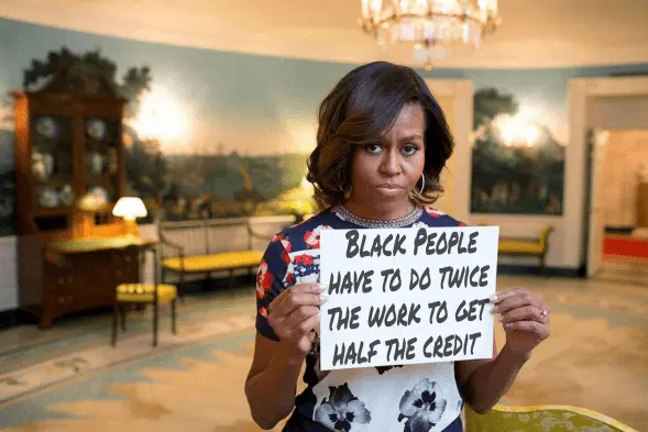 meme.Mrs_Obama - twice_the_work.webp