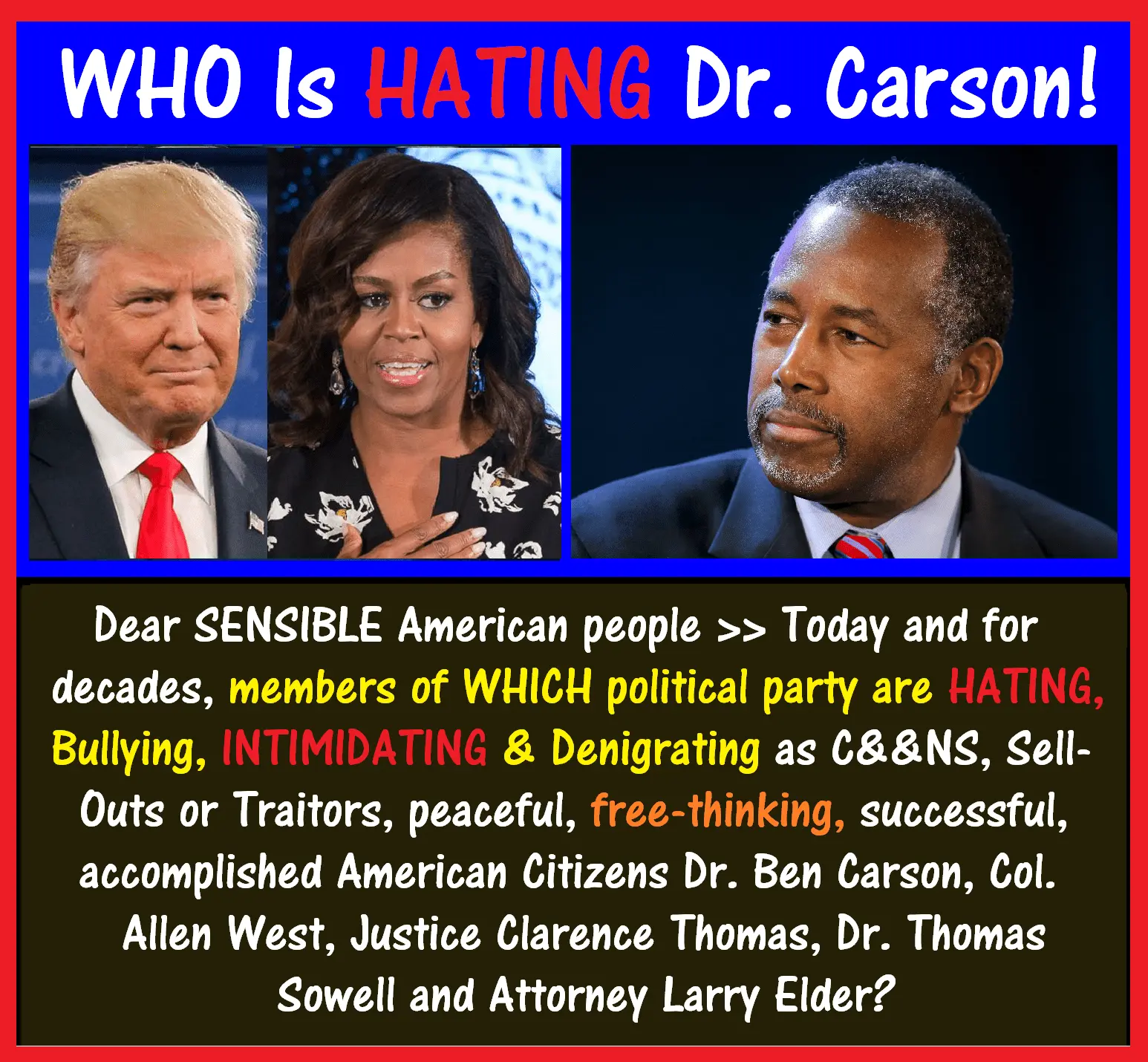 Michelle Obama, Donald Trump, Ben Carson,.webp