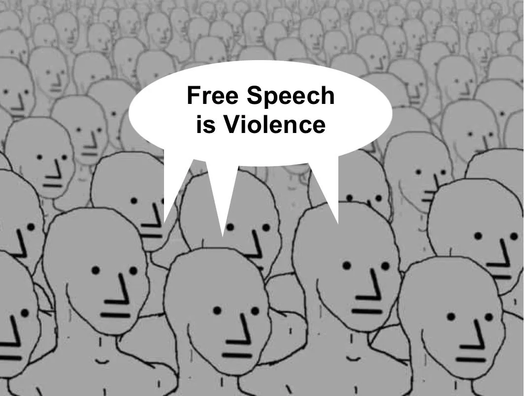 NPC Crowd Free Speech is Violence.webp