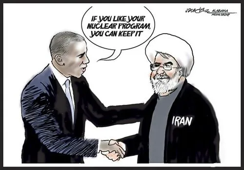 Obama Rouhani Friendly Iran Nuclear Deal Cartoon.webp