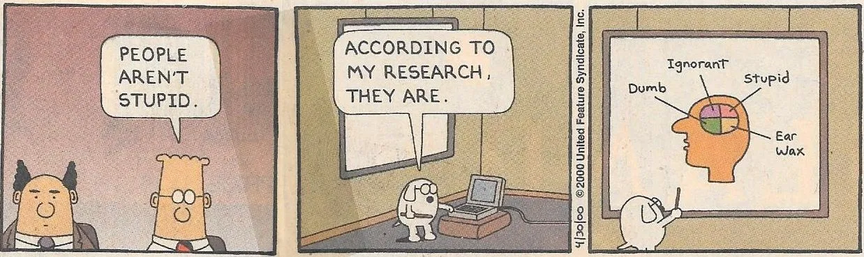 People aren't stupid Snoopy cartoon.webp