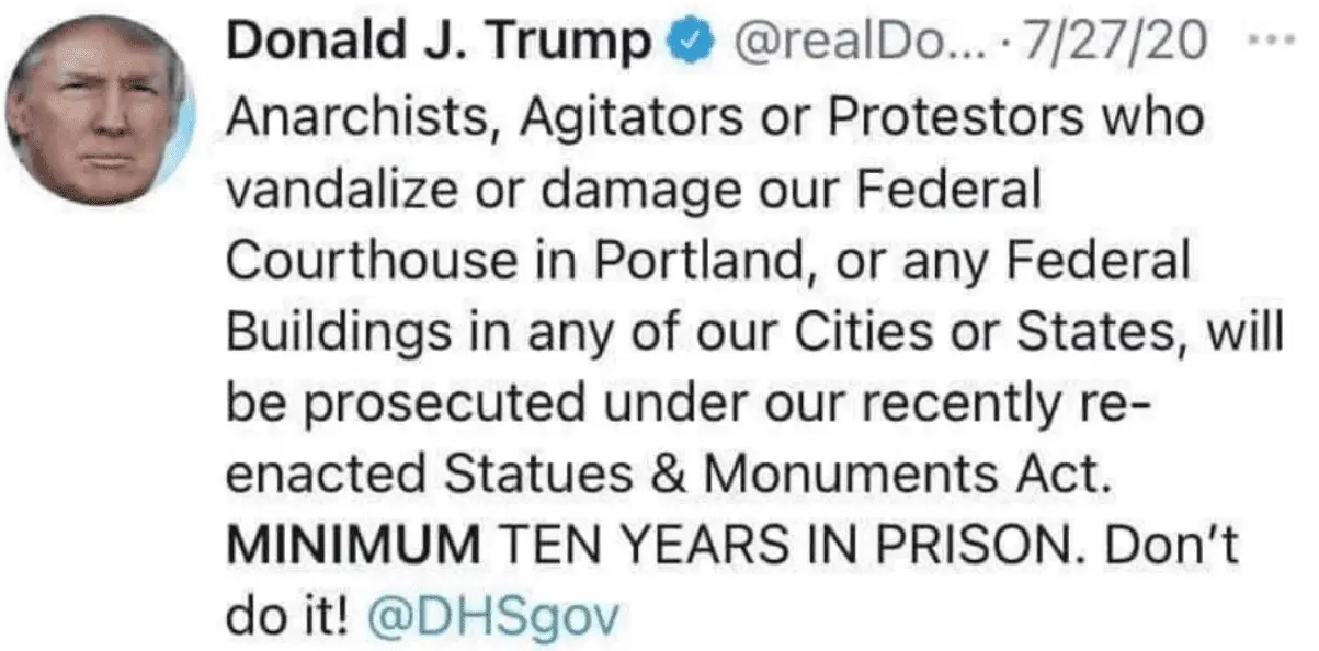 President Trump warns rioters.PNG