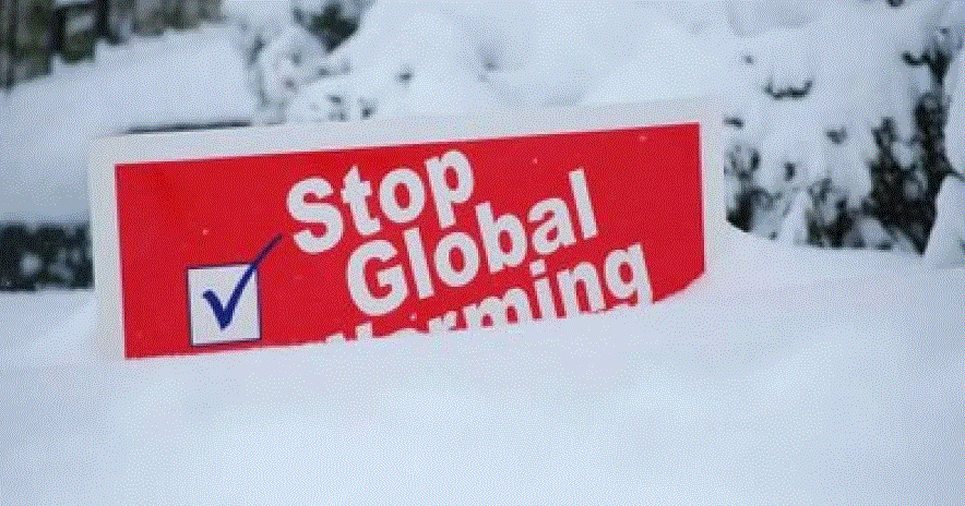 Stop global warmng sign in snow.gif
