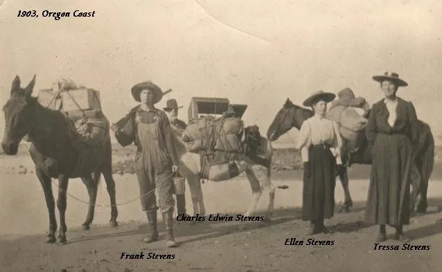 the stevenses in 1903 at ten mile.webp