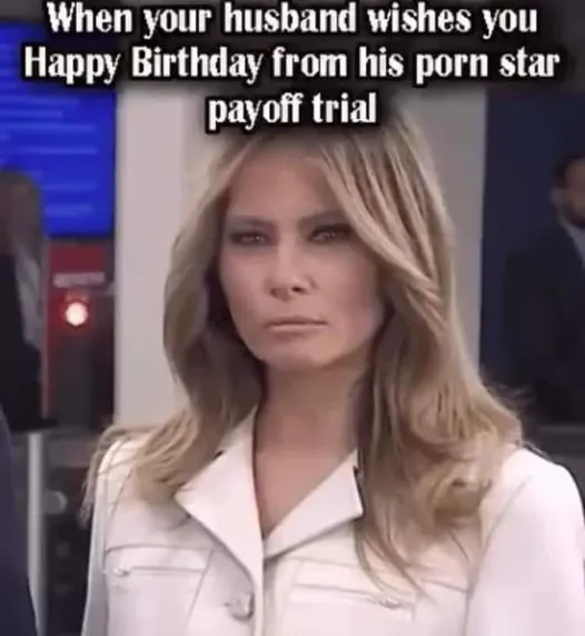 trump Happy Birthday Melania hush money trial.webp