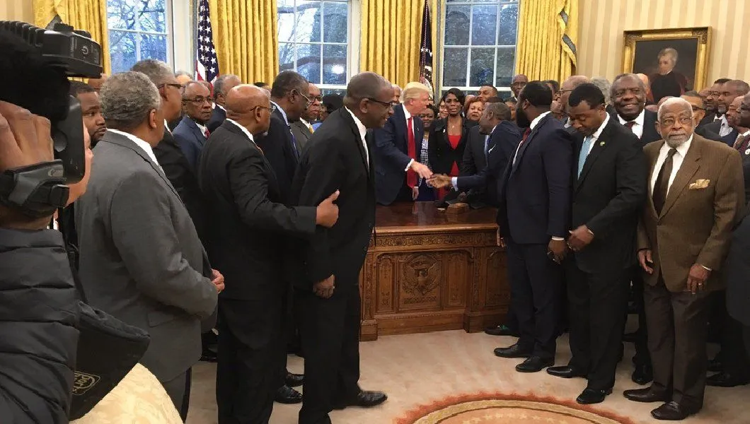 Trump with Black Leaders.webp