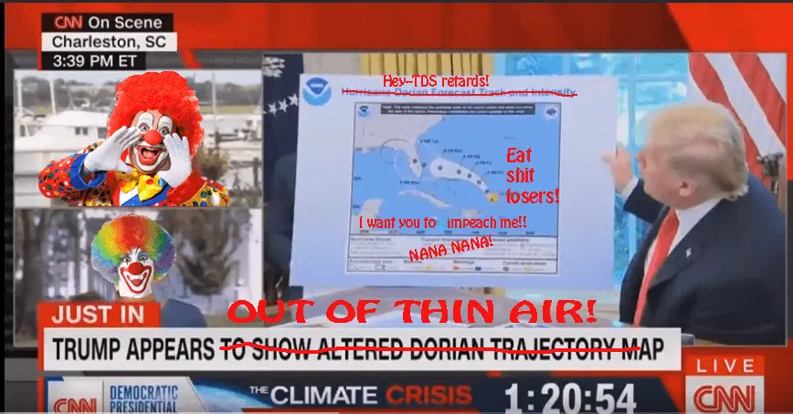 trump writes on weather chart.webp