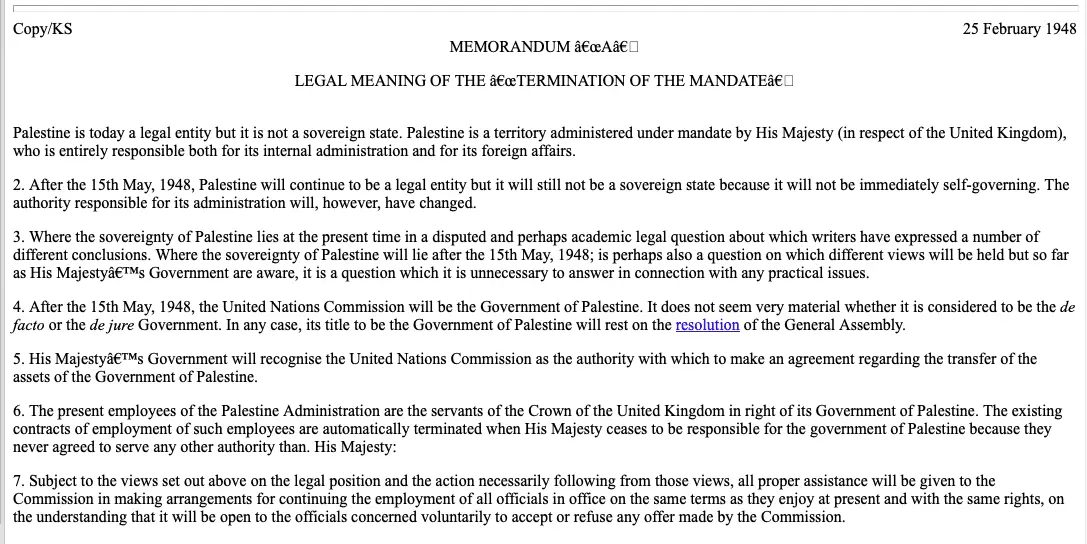UK MEMO 25 FEB 48 Termination od the Mandate.webp