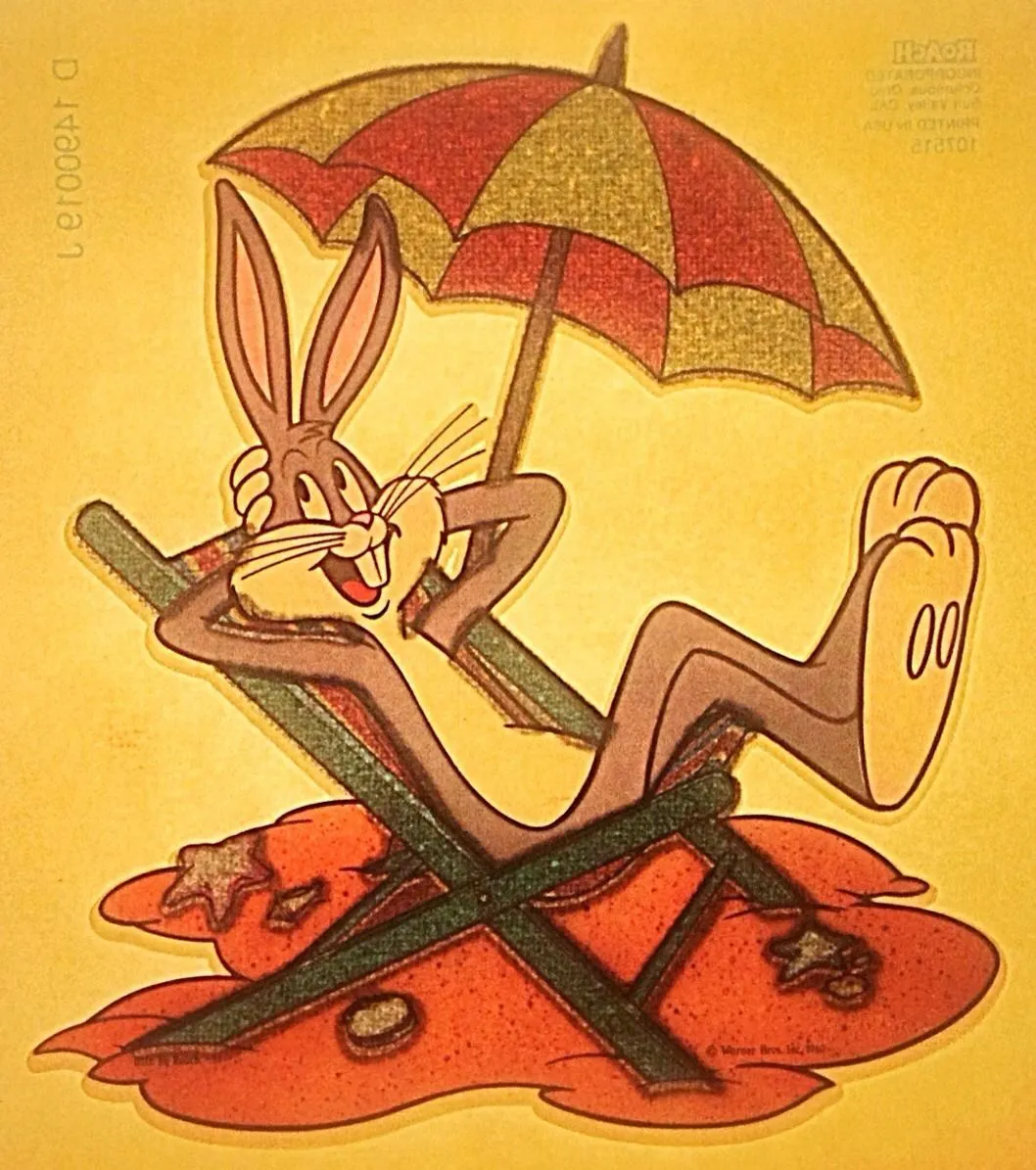 Vintage-1980-Bugs-Bunny-On-The-Beach-Iron-On.webp