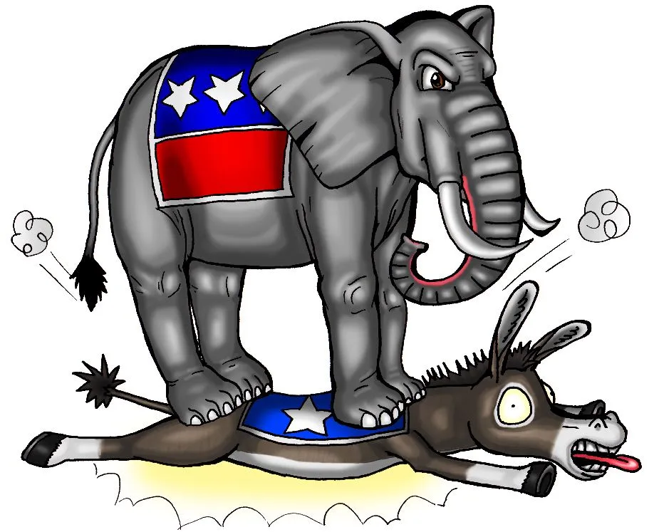 Vix_Politics_RepublicanElephantVSDemocratDonkey.webp