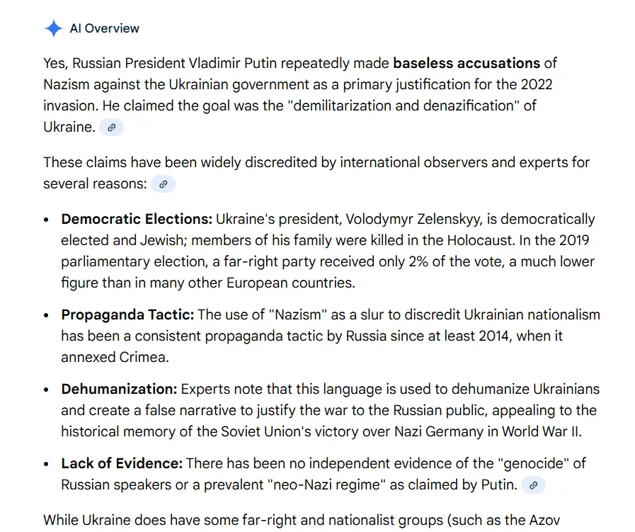 Yes Putin accused Ukraine of Nazism.webp